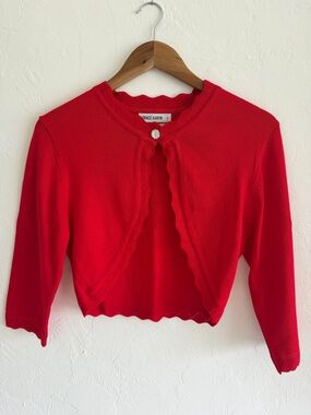 Grace Karin Red Cropped Bolero Sweater Size S